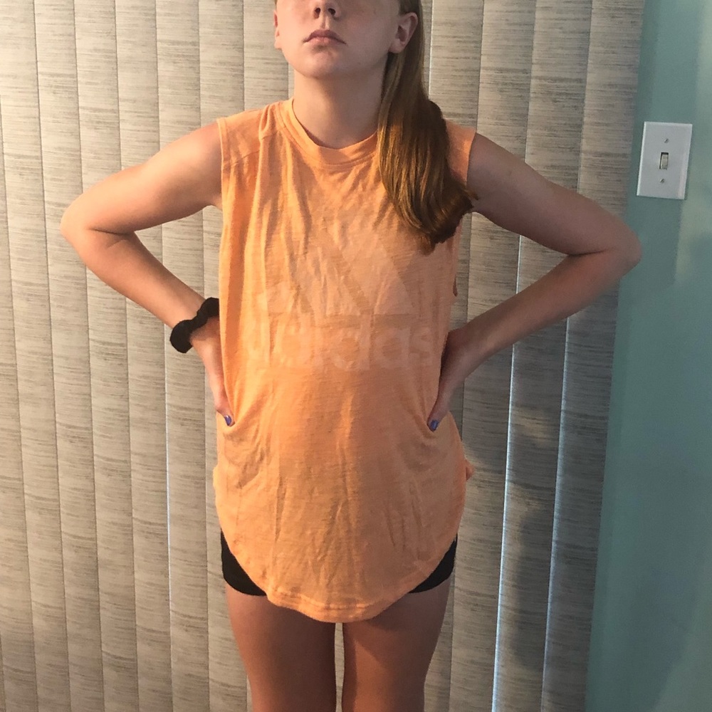 Light orange Adidas sleeveless top